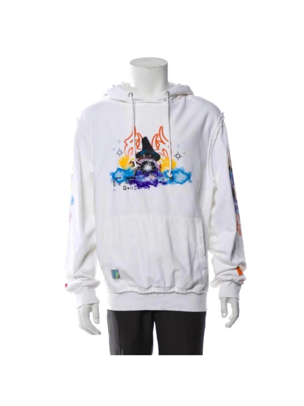 Heron Preston Organic Graphic Hoodie White Size M